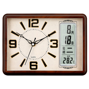 Calendar temperature alarm clock